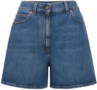 High waist denim shorts-AA