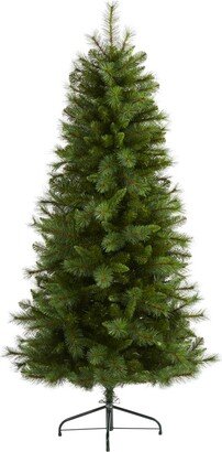 Slim West Virginia Mountain Pine Artificial Christmas Tree with 629 Bendable Branches