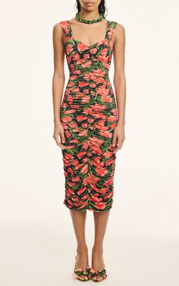 Ruched Midi Dress-AA