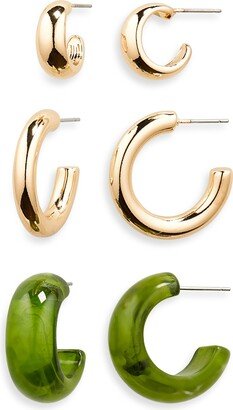 Set of 3 Hoop Earrings