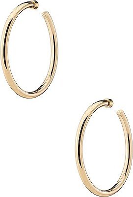 Natasha Hoop Earrings in Metallic Gold