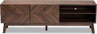 Hartman Wood TV Stand for TVs up to 60 Walnut Brown