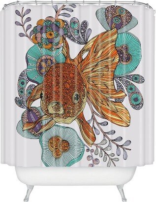 Little Fish Shower Curtain Orange/Green