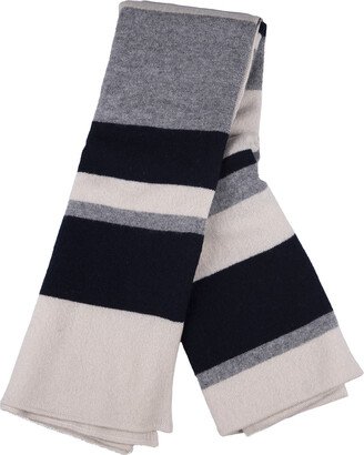 White, Blue And Grey Cashmere Scarf