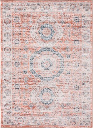 Madison MAD821 Power Loomed Area Rug - Rust/Ivory - 4'5x6'5