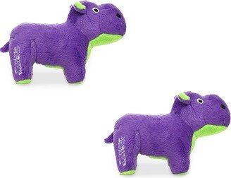 Mighty Jr Safari Hippo Purple, 2-Pack Dog Toys