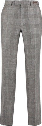 Prince of Wales Checked Tailored Trousers-AA