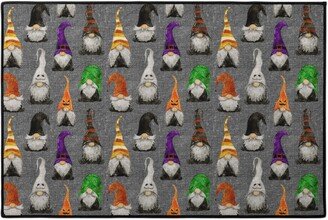 Door Mats: Halloween Gnomes - Grey Door Mat, Multicolor