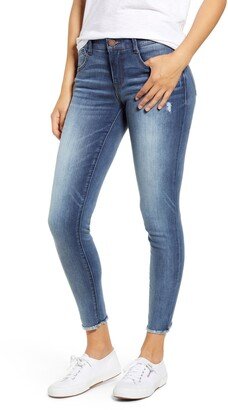 Luxe Touch Fray Hem Ankle Skinny Jeans-AA