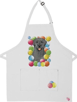 Labrador Retriever Black Lab Tennis Dog Apron Two Pocket Bib With Adj Neck