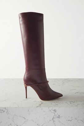 Cece 105 Leather Knee Boots - Burgundy