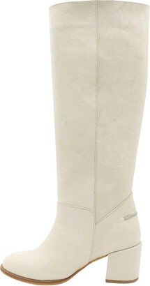 Stivali New York Cléo Knee High Boots In Ivory Leather