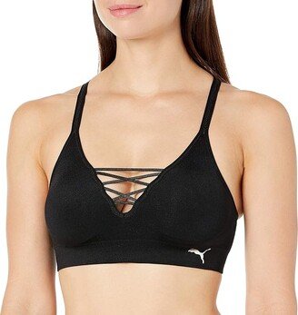 Women's Seamless Sports Bra (Black/Metallic) Women's Bra