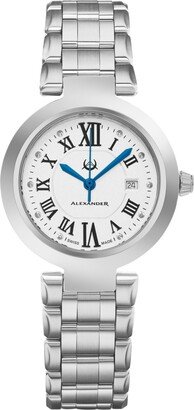 Alexander Women's Niki Silver-tone Stainless Steel , Silver-Tone Dial , 32mm Round Watch