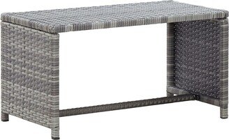 Coffee Table Anthracite 27.6x15.7x15 Poly Rattan