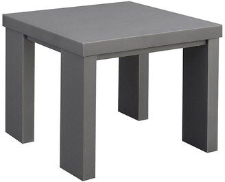 Aluminum End Table In Gray Finish