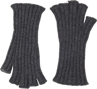 Recycled Wool Fingerless Gloves Gloves Grey