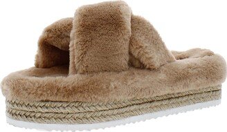 Morciano Womens Faux Fur Slip-On Espadrilles