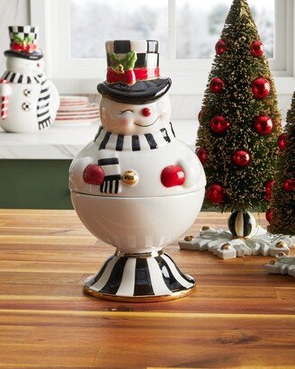 Lidded Snowman Dish