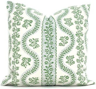 Decorative Pillow Cover Sister Parish Dolly in Green Cover, Toss Pillow, Accent Throw