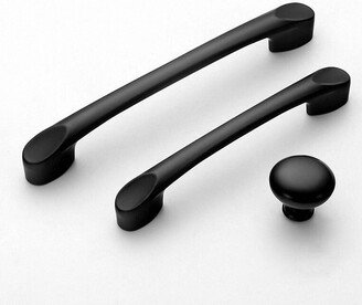 Black Knob Pull Handle Kitchen Cabinet Pulls Drawer Handles Dresser Knobs Aluminum Alloy Door Furniture Hardware-AB