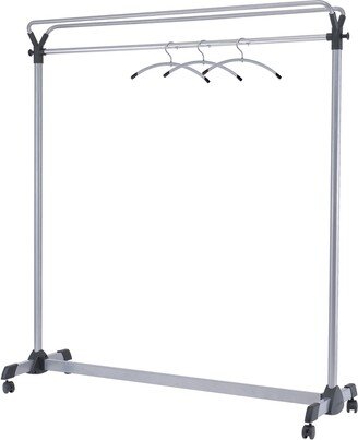 Upper Shelf Double-sided Garment Rack