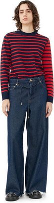 Heavy Denim Wide Drawstring Jeans-AA