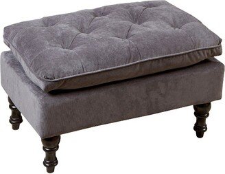 Jeremy Tufted Ottoman Gray