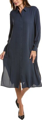 Midi Silk Shirtdress