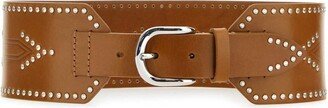 Stud-Embellished Buckle Fastened Belt