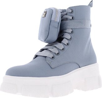 Tanker P Womens Zipper Platform Combat & Lace-up Boots