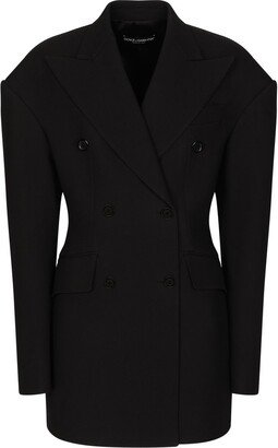 Drop-Shoulder Double-Breasted Coat