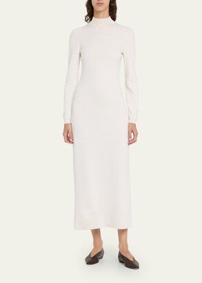 The Lennon Mock-Neck Wool Gown