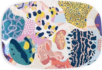 Serving Platters: Sea Slug Animal Print - Multi Serving Platter, Multicolor