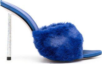 Bella 120mm faux-fur mules