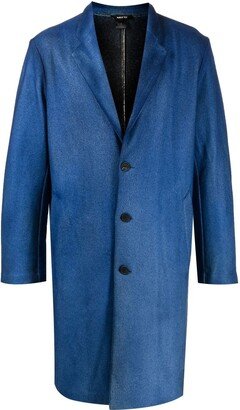 Painted-Effect Merino-Wool Overcoat