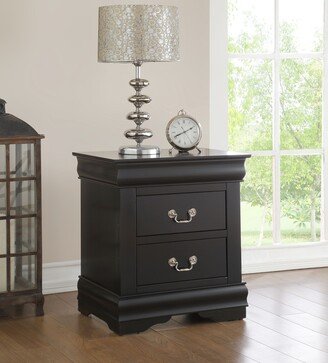 EDWINRAY Modern and Contemperary Crown Molding Detail Nightstands with 2-Drawer，for Bedrooms and Livingrooms and Other Scenses.