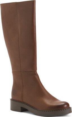 Leather High Shaft Boots for Women-AD