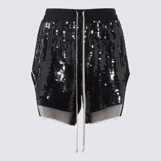 Black Silk Lining Track Shorts