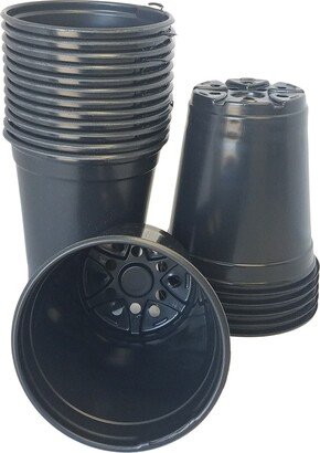 Quart Round Black Plastic Nursery Pots