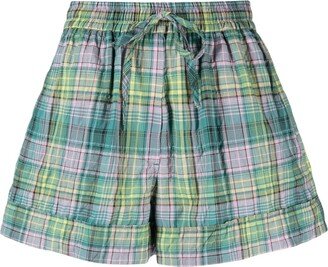 Plaid-Print Shorts