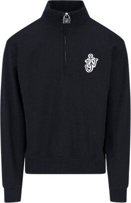 Logo Patch Half-Zip Sweatshirt