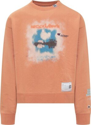 Logo-Printed Crewneck Sweatshirt-AM