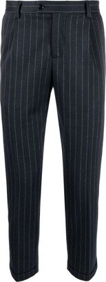 Pinstripe Tapered Trousers