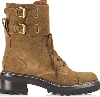 Mallory Suede Combat Boots