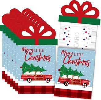 Big Dot Of Happiness Merry Little Christmas Tree - Money & Gift Card Nifty Gifty Card Holders - 8 Ct