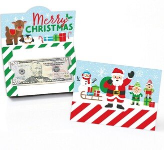 Big Dot Of Happiness Very Merry Christmas - Holiday Santa Claus Party Money & Gift Card Holders 8 Ct