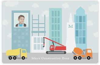 Placemats: Transportation Construction Zone Placemat, Gray