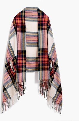 Women's Plaid Cape-Scarf