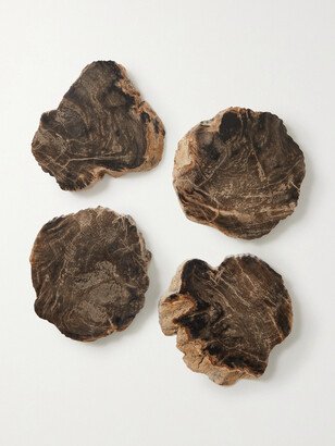 Soho Home Set of Four Petrified Wood Coasters